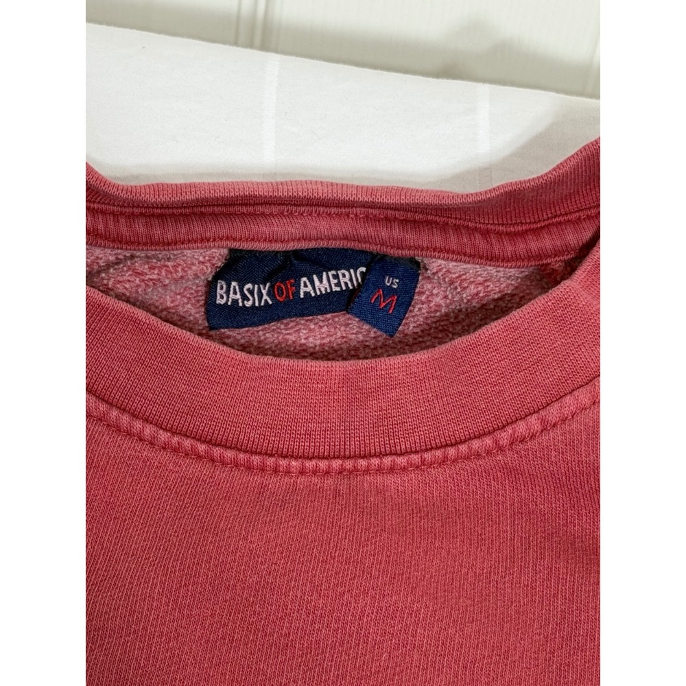 Basix of America Dana Point California Sweatshirt Red Medium Raglan Sleeve - Picture 3 of 5